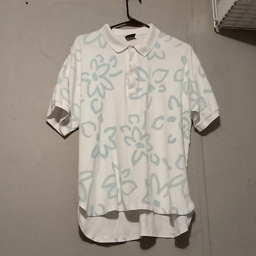 COPY - GENERRA foral collard shirt
